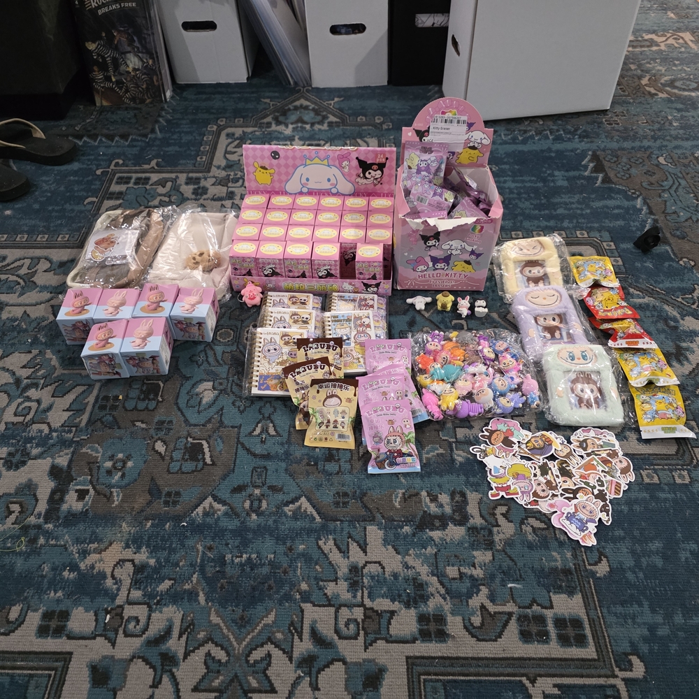 RESELLERS OBO - Huge Kawaii Lot, Labubu Hello Kitty Pokemon Pikachu Sanrio